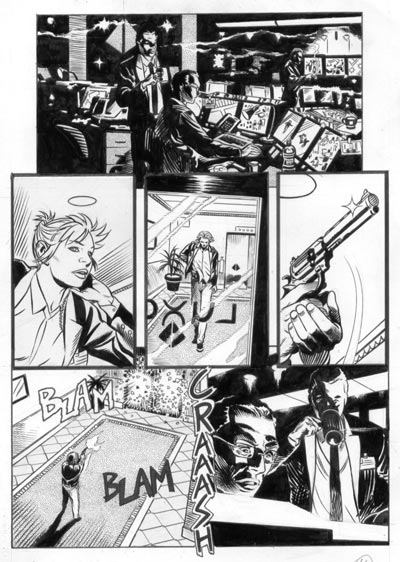 Tavola tratta dal numero 1<br>disegni di Stefano Santoro<br><i>(c) 2008 Edizioni Star Comics</i>