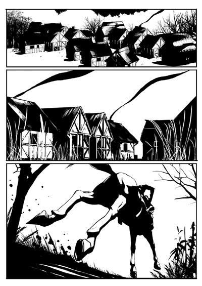 Tavola tratta dal numero 1<br>disegni di Elia Bonetti<br><i>(c) 2008 Edizioni Star Comics</i>