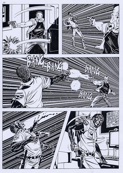 Tavola tratta dal numero 211<br>disegni di Andrea Cascioli<br><i>(c) 2008 Sergio Bonelli Editore</i>
