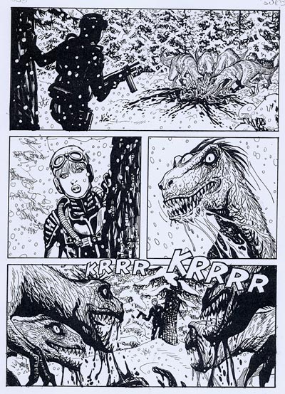 Tavola tratta da Universo Alfa numero 3<br>disegni di Gino Vercelli<br><i>(c) 2008 Sergio Bonelli Editore</i>