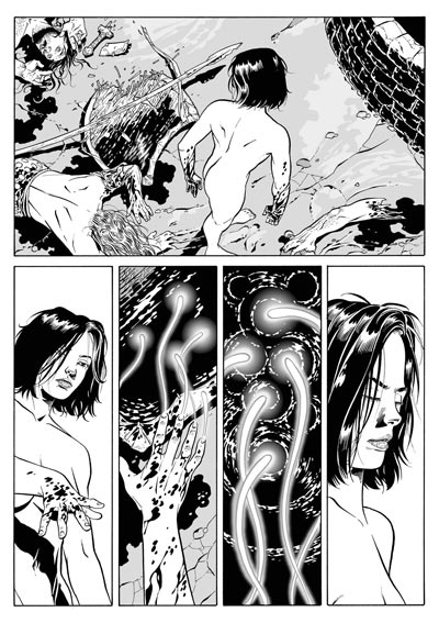Tavola tratta dal numero 1<br>disegni di Luca Enoch<br><i>(c) 2008 Sergio Bonelli Editore</i>
