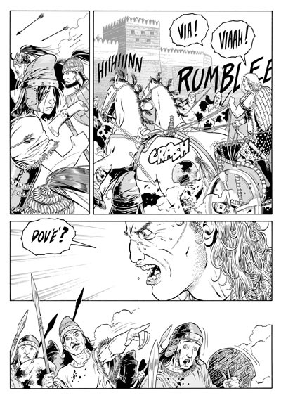Tavola tratta dal numero 1<br>disegni di Luca Enoch<br><i>(c) 2008 Sergio Bonelli Editore</i>
