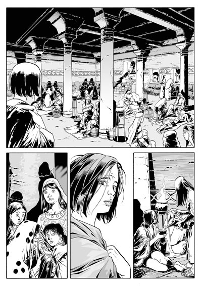 Tavola tratta dal numero 1<br>disegni di Luca Enoch<br><i>(c) 2008 Sergio Bonelli Editore</i>