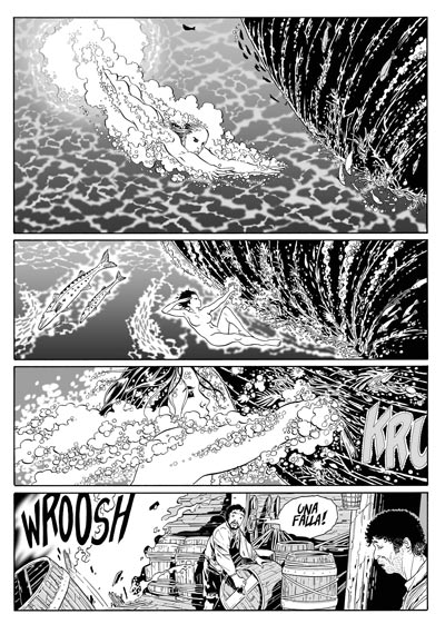 Tavola tratta dal numero 2<br>disegni di Luca Enoch<br><i>(c) 2008 Sergio Bonelli Editore</i>