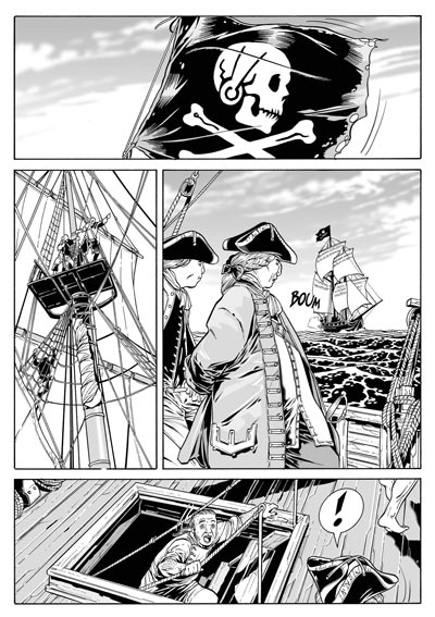 Tavola tratta dal numero 2<br>disegni di Luca Enoch<br><i>(c) 2008 Sergio Bonelli Editore</i>