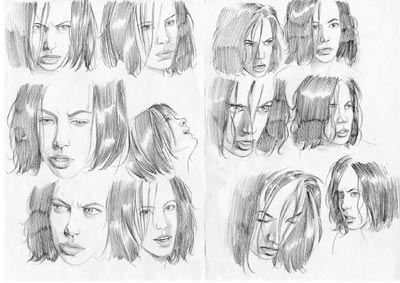 Studio Personaggi: Lilith<br>disegni di Luca Enoch<br><i>(c) 2008 Sergio Bonelli Editore</i>