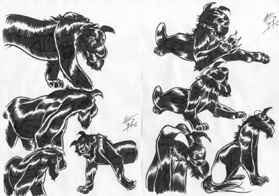 Studio Personaggi: Scuro<br>disegni di Luca Enoch<br><i>(c) 2008 Sergio Bonelli Editore</i>