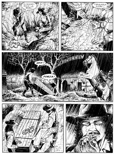 Tavola tratta dal numero 109<br>disegni di Luca Raimondo<br><i>(c) 2008 Sergio Bonelli Editore</i>