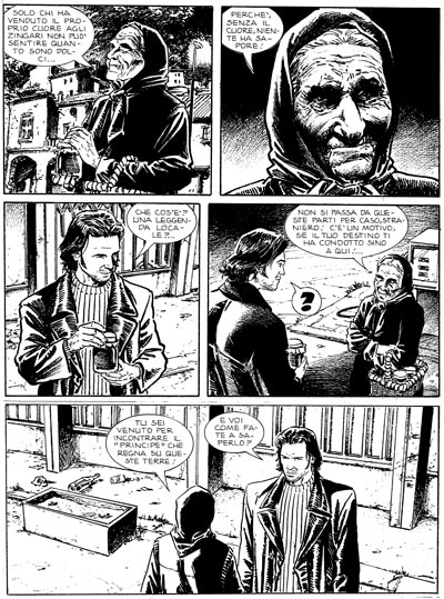 Tavola tratta dal numero 109<br>disegni di Luca Raimondo<br><i>(c) 2008 Bonelli Editore</i>