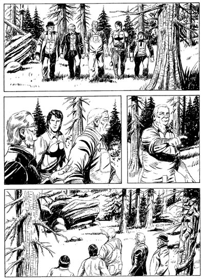 Tavola tratta da "Plenilunio"<br>disegni di Joevito Nuccio<br><i>(c) 2008 Sergio Bonelli Editore</i>