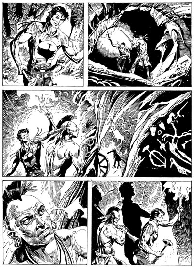 Tavola tratta da "Il sepolcro dello Stregone"<br>disegni di Alessandro Chiarolla<br><i>(c) 2008 Sergio Bonelli Editore</i>