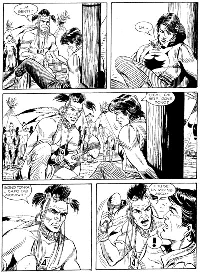 Tavola tratta da "L'ira di Tonka"<br>disegni di Massimo Pesce<br><i>(c) 2008 Sergio Bonelli Editore</i>
