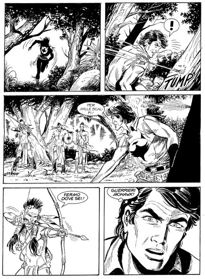 Tavola tratta da "L'ira di Tonka" Tavola tratta da "L'ira di Tonka"<br>disegni di Massimo Pesce<br><i>(c) 2008 Sergio Bonelli Editore</i>