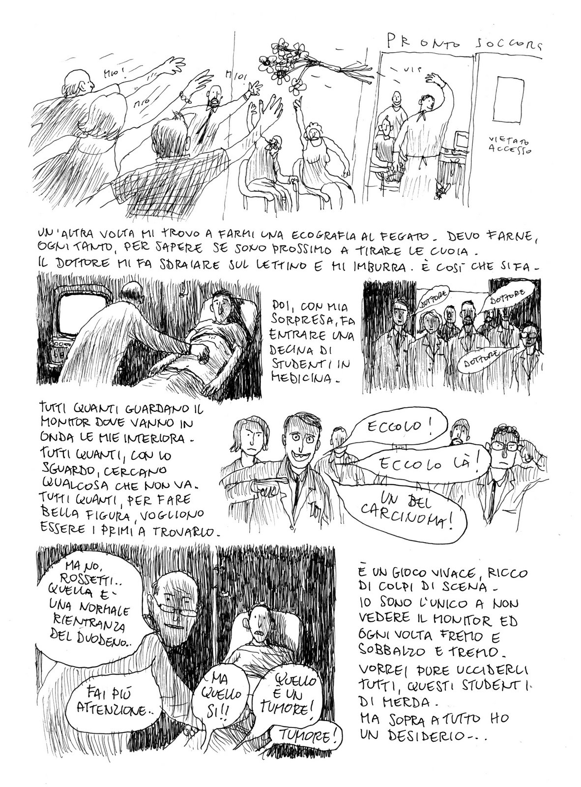 Affrontando la paura<br>Quando la vita è disegnata male e uno...<br><i>(c) Coconino Press / Fusi Orari, disegni di Gipi</i>