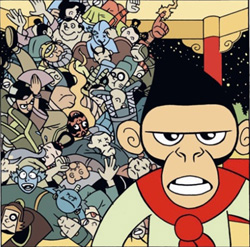 Il re scimmia<br>disegni di Gene Luen Yang<br><i>(c) 2008 Guanda Graphic</i>