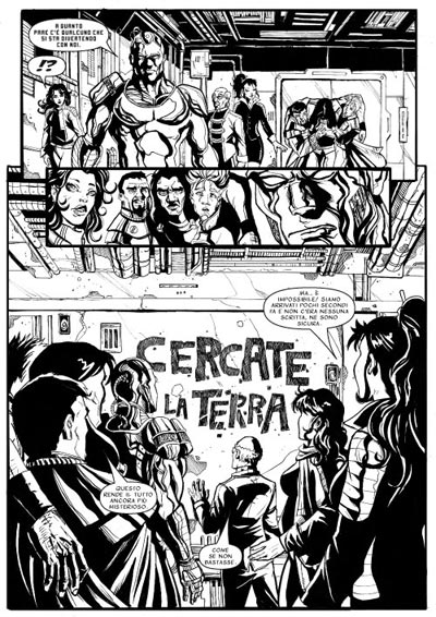 Tavola tratta da Lost Paradise <br>disegni di Alan D'amico, Alan Slaviero e Vincenzo Riccardi<br><i>(c) 2009 Salvatore Taormina</i>