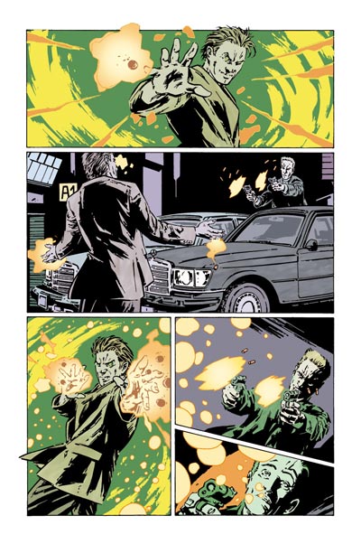Tavola 13<br>disegni di Stefano Raffaele, colori di Elena Sanjust<br><i>(c) 2009 Comma22</i>
