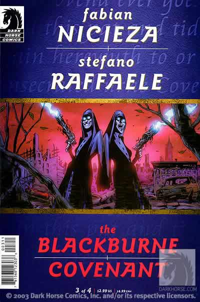 Cover Albo USA numero 3<br>disegni di Stefano Raffaele, colori di David Nestelle<br><i>(c) 2003 Dark Horse</i>
