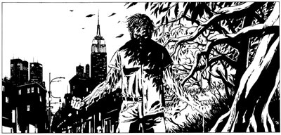 Illustrazione bianco & nero Cover Usa 1<br>disegni di Stefano Raffaele<br><i>(c) 2003 Dark Horse</i>