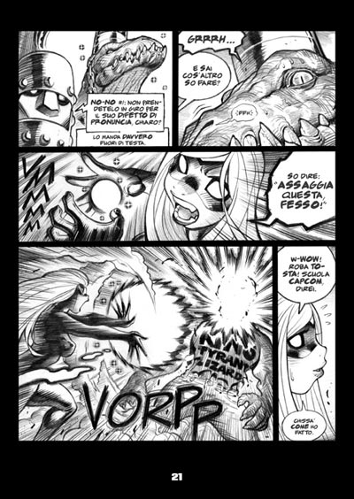 Tavola tratta da Empowered numero 2<br>disegni di Adam Warren<br><i>(c) 2009 Edizioni BD</i>