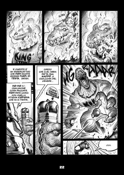 Tavola tratta da Empowered numero 2<br>disegni di Adam Warren<br><i>(c) 2009 Edizioni BD</i>