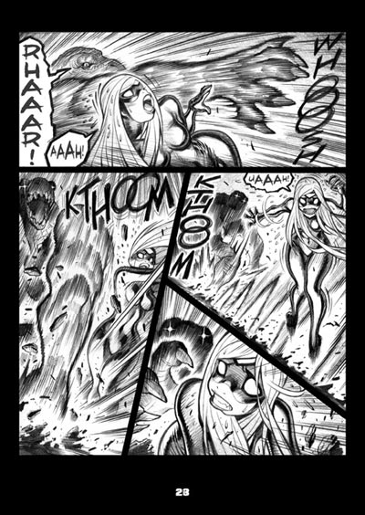 Tavola tratta da Empowered numero 2<br>disegni di Adam Warren<br><i>(c) 2009 Edizioni BD</i>