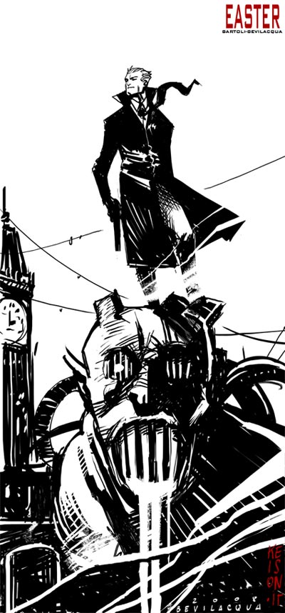 Studio Personaggi: Easter<br>disegni di Giacomo Bevilacqua<br><i>(c) 2009 Eura Editoriale</i>