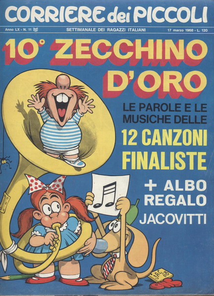 La copertina del "nuovo" Corriere dei Piccoli La copertina del "nuovo" Corriere dei Piccoli<br>Corriere dei Piccoli del 17 marzo 1968<br><i>(c) 1968, Corriere della Sera</i>