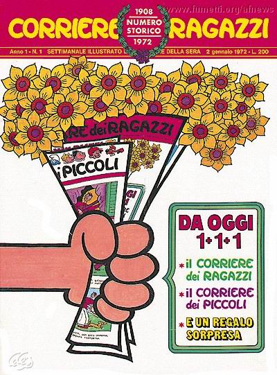 Il primo numero del Corriere dei Ragazzi Il primo numero del Corriere dei Ragazzi<br>1972<br><i>(c) 1972, Corriere della Sera</i>