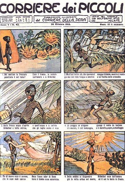 Bilbolbul sulla prima pagina del Corriere dei Piccoli<br>Copertina del Corriere dei Piccoli del 26 ottobre 1913<br><i>(c) 1913 Corriere della Sera</i>