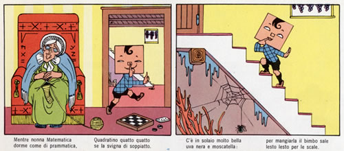 Quadratino<br>uno dei personaggi di Antonio Rubino<br><i>(c) Corriere della Sera</i>