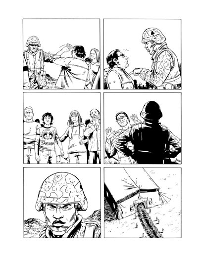 Tavola tratta dal numero 2 Tavola tratta dal numero 2<br>disegni di Stefano Raffaele<br><i>(c) 2009 Sergio Bonelli Editore</i>