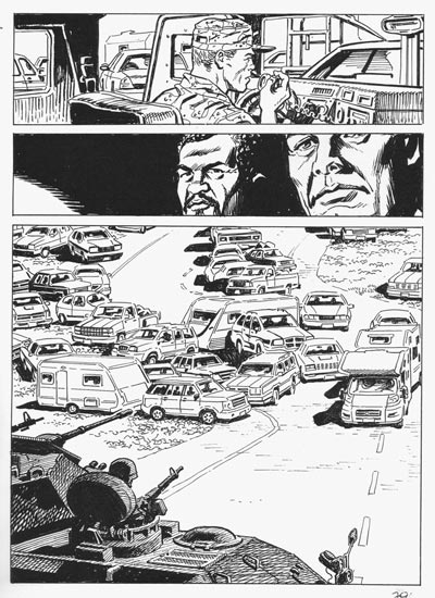 Tavola tratta dal numero 3<br>disegni di Fabio Valdambrini<br><i>(c) 2009 Sergio Bonelli Editore</i>