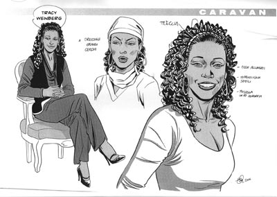 Studio Personaggi: Tracy Weinberg<br>disegni di Elena Pianta<br><i>(c) 2009 Sergio Bonelli Editore</i>