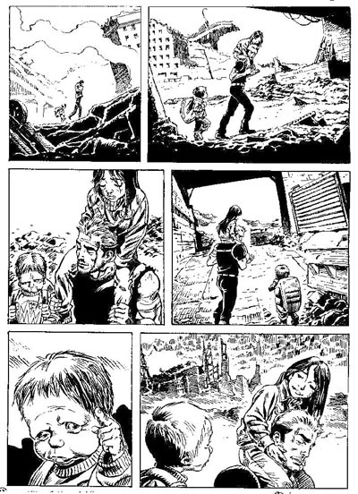 Tavola tratta dal numero 217<br>disegni di Gigi Simeoni<br><i>(c) 2009 Sergio Bonelli Editore</i>
