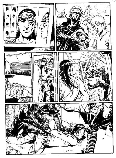 Tavola tratta da Agenzia Alfa numero 20 Tavola tratta da Agenzia Alfa numero 20<br>disegni di Andrea Bormida<br><i>(c) 2009 Sergio Bonelli Editore</i>