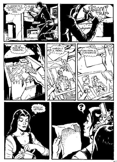 Tavola tratta da Agenzia Alfa numero 20<br>disegni di Antonio Fara<br><i>(c) 2009 Sergio Bonelli Editore</i>