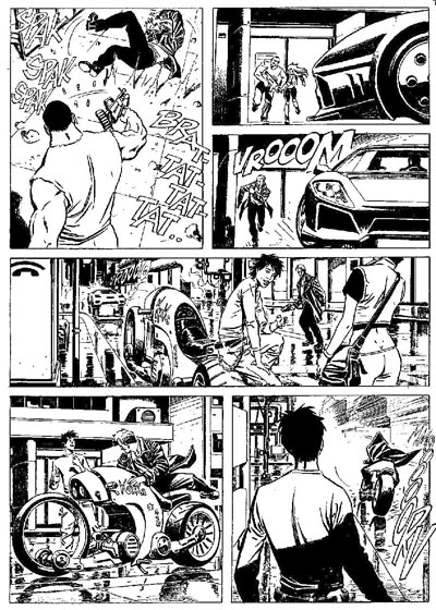 Tavola tratta dal numero 218<br>disegni di Roberto De Angelis<br><i>(c) 2009 Sergio Bonelli Editore</i>