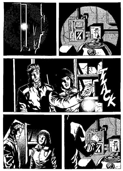 Tavola tratta dall'Almanacco della Fantascienza 2009<br>disegni di Paolo Di Clemente<br><i>(c) 2009 Sergio Bonelli Editore</i>