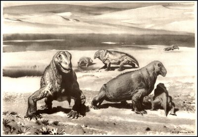 Moscope Moscope<br>Illustrazione di Zdenek Burian (da "Quando l'uomo non c'era" di Zdenek Špinar)<br><i>(c) degli aventi diritto</i>
