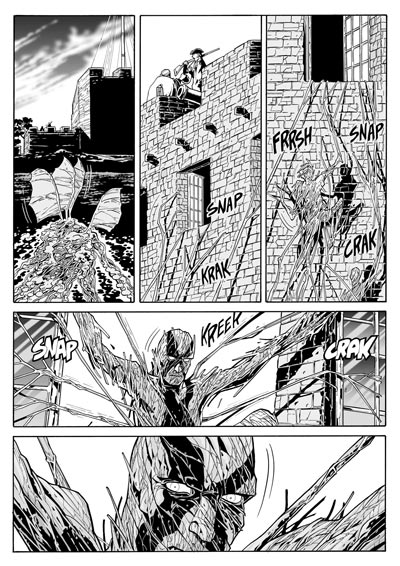 Arrivo dei Cardi<br>disegni di Luca Enoch<br><i>(c) 2009 Sergio Bonelli Editore</i>