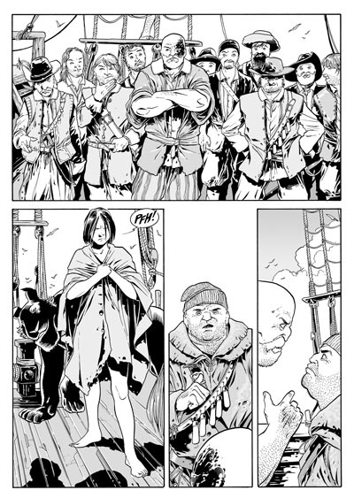 Presentazione alla ciurma<br>disegni di Luca Enoch<br><i>(c) 2009 Sergio Bonelli Editore</i>