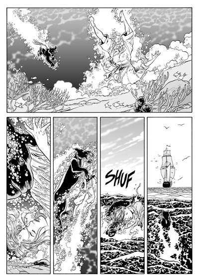 Recupero sul fondo<br>disegni di Luca Enoch<br><i>(c) 2009 Sergio Bonelli Editore</i>