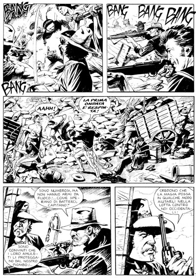 Tavola tratta dalla prima storia del Maxi numero 1<br>disegni di Maurizio Dotti<br><i>(c) 2009 Sergio Bonelli Editore</i>