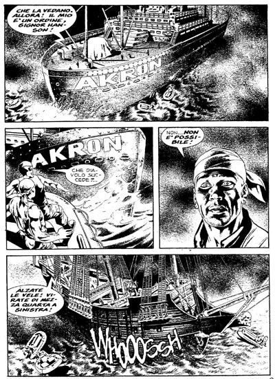 Tavola tratta dal numero 113<br>disegni di Arturo Lozzi<br><i>(c) 2009 Sergio Bonelli Editore</i>