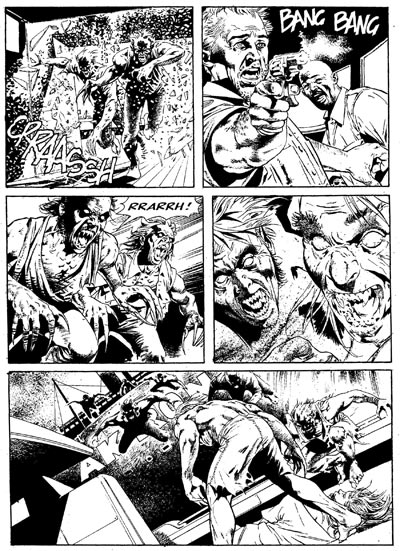 Tavola tratta dal numero 113<br>disegni di Arturo Lozzi<br><i>(c) 2009 Sergio Bonelli Editore</i>