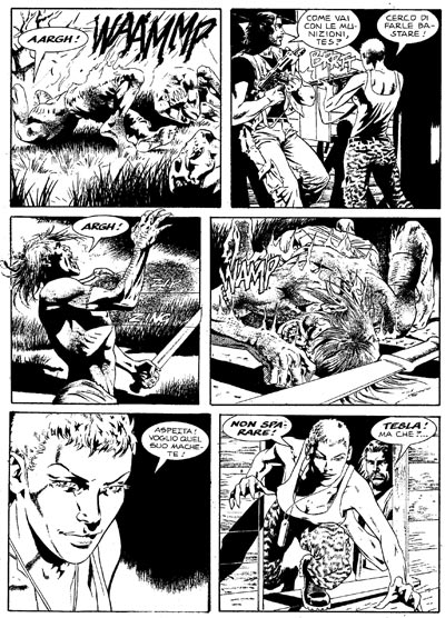 Tavola tratta dal numero 113<br>disegni di Arturo Lozzi<br><i>(c) 2009 Sergio Bonelli Editore</i>