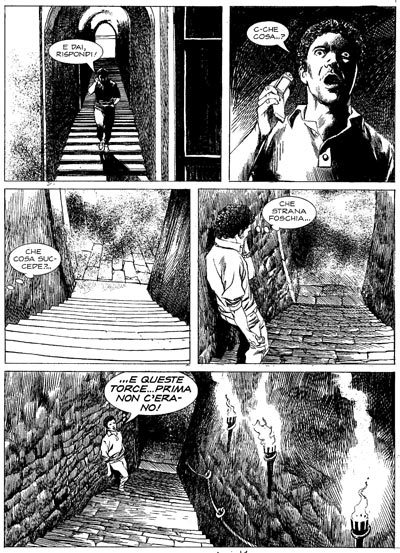 Tavola tratta dal numero 114<br>disegni di Nicola Genzianella<br><i>(c) 2009 Sergio Bonelli Editore</i>