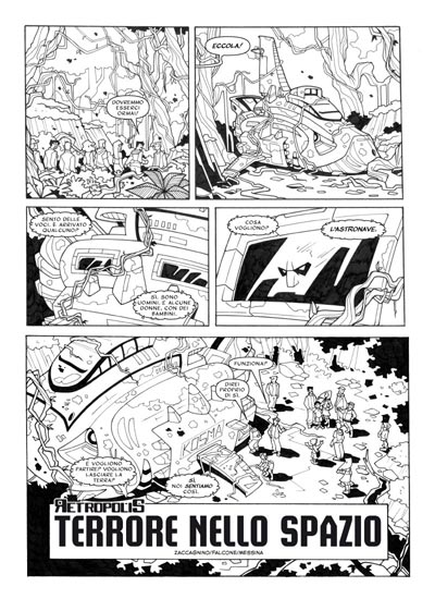 Cronaca Comics Numero 5 - Retropolis<br>disegni di Elisa Falcone & Maria Grazia Messina<br><i>(c) 2009 Salvatore Taormina</i>