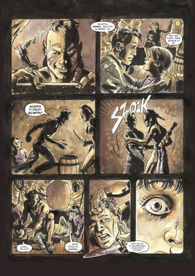 Tavola tratta da Than Dai speciale numero 8 Tavola tratta da Than Dai speciale numero 8<br>disegni di Marco Boselli, colori di Federica Macchia<br><i>(c) 2009 Salvatore Taormina</i>